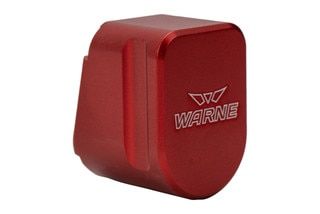 Warne Magazine Extension in Red Fits S&W M&P 9/40 and adds +5/4 rounds